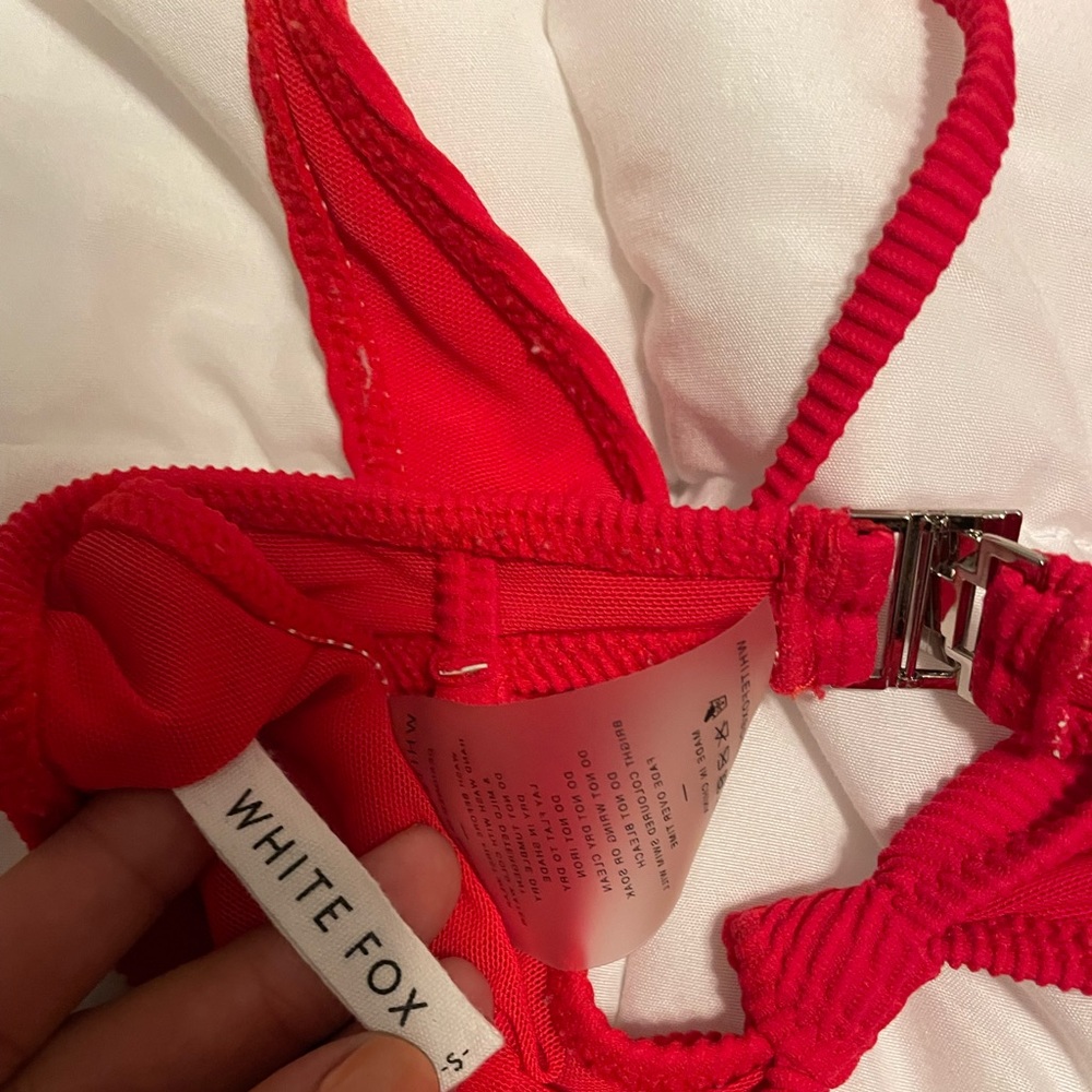 Red Ribbed Bikini - image 2